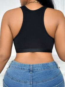 Moonlight&Mama Plus Size Maternity Solid Color Nursing Bra - Black - View 2