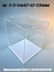 1個收藏品展示盒 組裝式透明壓克力盒 玻璃展示盒替代品 用於展示動作人偶 家用儲物與玩具收納 - 白色 - 查看 13