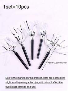 10/20pcs Gold And Silver Tassel Curls, Black Party Blowers - multicolor - View 15