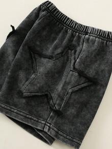 SHEIN 2件組男嬰夏季休閒連帽背心上衣與短褲灰色套裝，背心套裝，T恤套裝，嬰兒男童套裝，夏季套裝 - 彩色 - 查看 6
