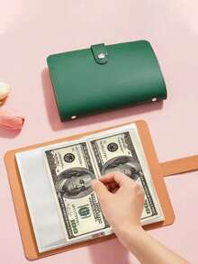 100 Envelope Budget Saving Book, Banknote Cash Collect Album, Photocard Holder, Multifunctional Storage Organizer - Multicolor - View 4