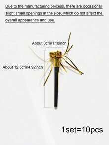 10/20pcs Gold And Silver Tassel Curls, Black Party Blowers - multicolor - View 13