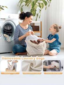 Giỏ đựng quần áo bằng tre, dung tích lớn, có thể gấp gọn, dễ di chuyển, có tay cầm, nắp đậy và bánh xe. Thiết kế hình chữ nhật/tròn. Tiết kiệm không gian cho phòng ngủ, phòng tắm, phòng giặt và sử dụng trong nhà. - Tre màu gốc - Xem 5