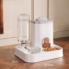 2-In-1 Pet Feeder & Water Dispenser, Large Capacity Food Water Bowl For Cats Dogs, Feeding Station For Indoor & Outdoor Use - 2.2L - View 10