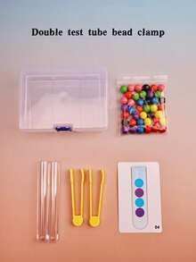 MINKOJA Test Tube Fine Motor Bead Sorting Game, Wooden Color Matching Clip Bead Toy, Montessori Preschool Sensory Learning Set, Hand Eye Coordination Concentration Training Educational Gift For Kids Ages 3+ - Multicolor - View 15