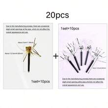 10/20pcs Gold And Silver Tassel Curls, Black Party Blowers - multicolor - View 14