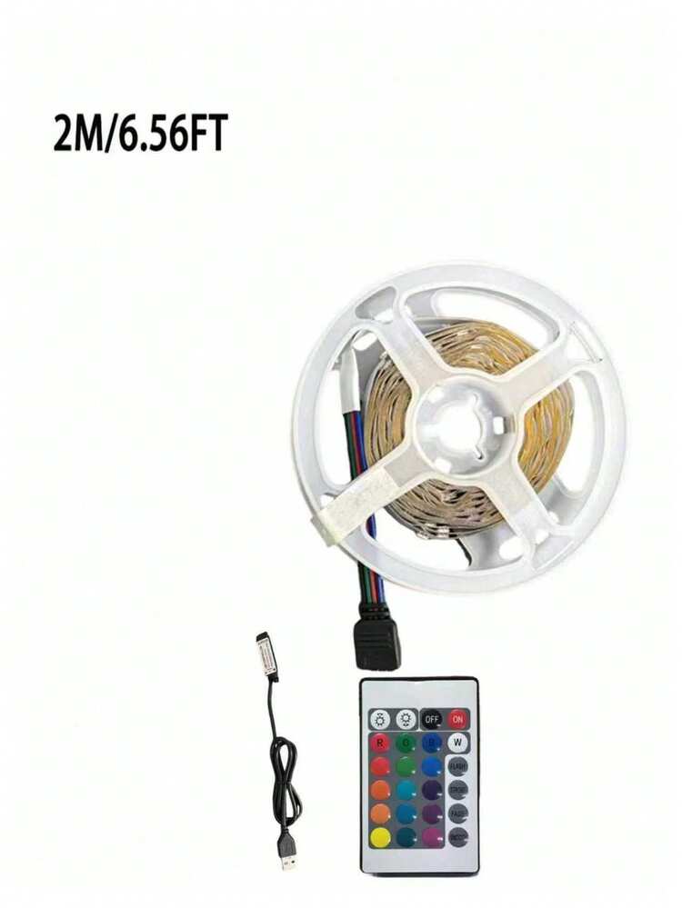 1-30米 USB 5V RGB LED灯带，带遥控器，自粘式LED灯带，16种颜色变换和4种动态模式，适用于房间照明、电视、厨房、派对、酒吧、走廊装饰 - 彩色 - 查看 11