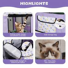 1pc Pet Playpen For Large Dogs, Dog Playpen For Medium Large Dogs/Puppy/Cat/Rabbit/Chick Wit, Cat Playpen Puppy Kitten Playpen Portable Dog Exercise Kennel Indoor Pet Animal Playpen Dog Cat Crate For Outdoor Travel Camping, With Storage Bag - Multicolor - View 5