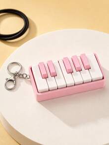 1PC 3D Printed Piano Key Keychain Fidget Stress Relief Sensory Toy Tactile Clicking Keyboard Bag Charm, Cute Pendant For Music Lovers Daily Decoration - Multicolor - View 5