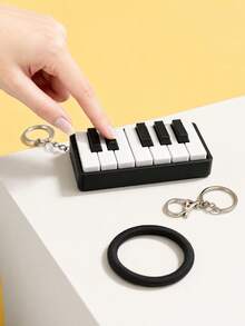 1PC 3D Printed Piano Key Keychain Fidget Stress Relief Sensory Toy Tactile Clicking Keyboard Bag Charm, Cute Pendant For Music Lovers Daily Decoration - Multicolor - View 6