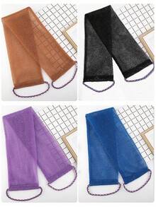 1pc African Nylon Exfoliating Bath Towel, Soft And Scrub, Nylon Bath Towel For Exfoliating And Bubble Foaming, Bathroom Accessories Home Bathroom Decor Summer - Multicolor - View 12