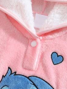 Cozy Pixies Vestido de playa con capucha y estampado de dibujos animados para niña bebé - Multicolor - Ver 3