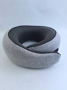 1 pieza Almohada de cuello para viaje 360 grados Almohada de cuello para viaje en avión Almohada de espuma con memoria para avión Suave portátil plegable para dormir en avión coche tren oficina hogar Apoyo para siesta - Multicolor - Ver 9