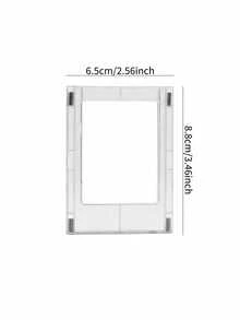 Minimalist Multi-Function Fridge Magnet & Decor Stickers Valentine's Day, Wedding, Birthday,Picture Frame,Acrylic Fridge Magnetic Frame, Acrylic Photo Picture Frames, Double Sided Photo Refrigerator Magnet Picture Frame , Clear Picture Display Frame - default - View 3