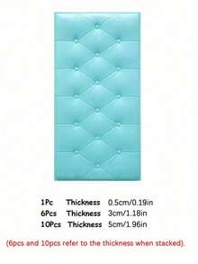 SHEIN 13.77*27.55英寸 3D 压花泡沫墙纸，仿皮革纹理，柔软有纹理（厚度 0.4 厘米/0.16 英寸），自粘泡沫墙贴，房间装饰墙面装饰墙贴 - 彩色 - 查看 24