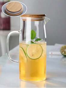 High-Quality Borosilicate Glass Teapot With 304 Stainless Steel Lid, Heat And Cold Resistant, Large Capacity For Making Tea/Syrup, Suitable For Home/Restaurant/Hotel, Comfortable Handle, Wide Mouth Easy To Clean - Transparent 2 - View 7