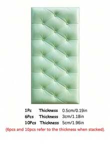 SHEIN 13.77*27.55英寸 3D 压花泡沫墙纸，仿皮革纹理，柔软有纹理（厚度 0.4 厘米/0.16 英寸），自粘泡沫墙贴，房间装饰墙面装饰墙贴 - 彩色 - 查看 16
