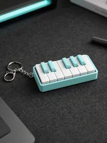 1PC 3D Printed Piano Key Keychain Fidget Stress Relief Sensory Toy Tactile Clicking Keyboard Bag Charm, Cute Pendant For Music Lovers Daily Decoration - Multicolor - View 3