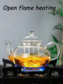 1 Pieza Tetera de Vidrio Borosilicato de Alta Calidad, Transparente con Colador, Tetera para el Hogar, Tetera para Té de Flores, Juego de Té Kung Fu - transparente - View 2