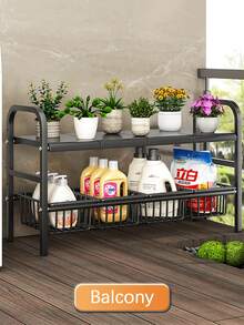 1 Juego de Estantes de Almacenamiento Retráctiles de Una y Dos Capas para Fregadero - Estante de Cesta Metálica Desmontable, Estante de Almacenamiento Multifuncional Negro Ahorrador de Espacio Adecuado para Cocina y Baño - Negro - Ver 11