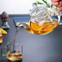 1 Pieza Tetera de Vidrio Borosilicato de Alta Calidad, Transparente con Colador, Tetera para el Hogar, Tetera para Té de Flores, Juego de Té Kung Fu - transparente - View 3