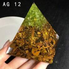 Handmade Tree Of Life Orgonite Pyramid Chakra Reiki Artificial Crystal Yoga Jewelry Ornaments Crafts Office Decor - Multicolor - View 12