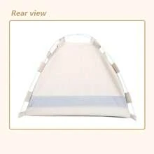 Breathable Fabric Rabbit Tent Bed, Portable Foldable, Indoor/Outdoor Rabbit Cage Decor, Khaki Small Pet Resting House - Multicolor - View 14
