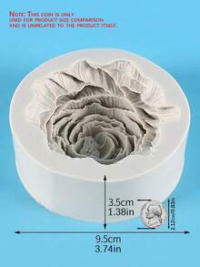 1 pieza Molde de silicona con forma de flor de peonía, apto para hacer velas DIY - Gris - Ver 3