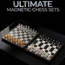 MINKOJA MINKOJA 可折叠磁性国际象棋套装 - 两种款式（黑白）（金银） - 便携式旅行棋盘游戏。馈赠亲朋好友的理想之选。 - 摺疊國際象棋 - 查看 1