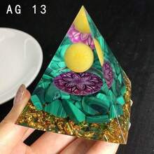 Handmade Tree Of Life Orgonite Pyramid Chakra Reiki Artificial Crystal Yoga Jewelry Ornaments Crafts Office Decor - Multicolor - View 21