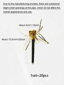 10/20pcs Gold And Silver Tassel Curls, Black Party Blowers - multicolor - View 4