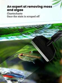 Kit de limpieza de acuario 5 en 1: cepillo para tanque de peces, raspador de algas, limpiador de grava, red para peces - Multicolor - Ver 5