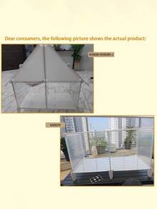 1pc Small Animal Cage Small Chicken Cage Indoor Brooding Chicken Cage Quail Luxury Villa House Empty Cage - Multicolor - View 6