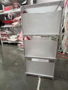 1 pieza Estantería de zapatos de varios niveles de uso doméstico, de única, para sala de estar, dormitorio escolar, se puede ensamblar libremente, decoración del hogar - Blanco - Ver 3