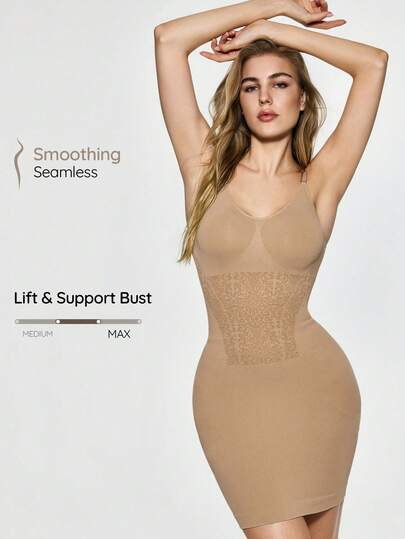 SHAPORA Vestido Modelador Feminino, Cintura Ajustada Sexy Emagrecedor, Vestido Camisola Sem Costura Ajuste Slim Modelador de Quadril