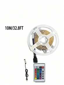 1-30م شريط إضاءة LED RGB 5 فولت مع وحدة تحكم عن بعد، شريط إضاءة LED لاصق ذاتي التلصيق مع 16 لون متغير و4 أوضاع ديناميكية، مناسب لإضاءة الغرف والتلفزيون والمطبخ والحفلات والبار والممرات - متعدد الألوان - مشاهدة 13