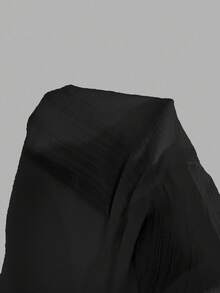 SHEIN EZwear 大尺碼休閒極簡風裙子，適合秋冬季節 - 黑色 - 查看 5