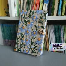 Cuaderno de cuadrícula en blanco para bordado en tela A5 A6, diario de vuelta a la escuela - Beige - Ver 1