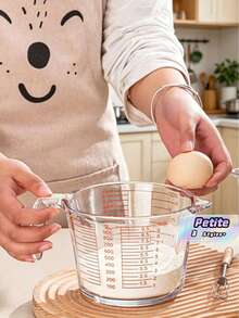 1 Glass Measuring Cup With Precise Markings And Handle, Versatile Large Capacity Stackable Storage, Can Be Used As A Coffee Measuring Cup, Convenient Spout Design, Multifunctional Kitchen Utensil, Suitable For Measuring Baking, Milk, Water, And Flour - Multicolor - View 1