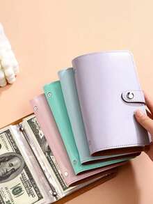 100 Envelope Budget Saving Book, Banknote Cash Collect Album, Photocard Holder, Multifunctional Storage Organizer - Multicolor - View 2