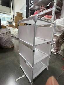 1 pieza Estantería de zapatos de varios niveles de uso doméstico, de única, para sala de estar, dormitorio escolar, se puede ensamblar libremente, decoración del hogar - Blanco - Ver 2