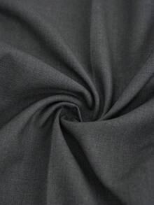 MENRIVO Pantalones de traje formales de pierna recta con bolsillos y cinturón de cintura de unicolor para hombres (Irregularidades), Ceremonia - Gris Oscuro - Ver 6