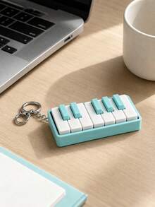 1PC 3D Printed Piano Key Keychain Fidget Stress Relief Sensory Toy Tactile Clicking Keyboard Bag Charm, Cute Pendant For Music Lovers Daily Decoration - Multicolor - View 4