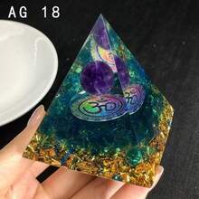 Handmade Tree Of Life Orgonite Pyramid Chakra Reiki Artificial Crystal Yoga Jewelry Ornaments Crafts Office Decor - Multicolor - View 14