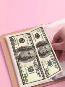 100 Envelope Budget Saving Book, Banknote Cash Collect Album, Photocard Holder, Multifunctional Storage Organizer - Multicolor - View 7