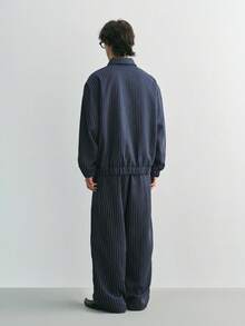 Sonviro Men's Minimalist Print Long Sleeve Jacket And Pants Set - Royal Blue - View 3