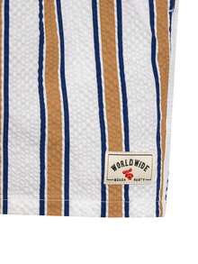 CoralVoy Men's Colorblock Striped Beach Shorts - Rust Brown - View 4