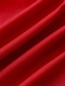 GlowEve Blus Satin Tanpa Tali dengan Detail Simpul untuk Wanita, Elegan untuk Sehari-hari, Liburan, Jalan-jalan, Pesta, Musim Semi/Panas, Warna Merah - Merah - View 5