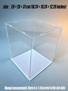 1個收藏品展示盒 組裝式透明壓克力盒 玻璃展示盒替代品 用於展示動作人偶 家用儲物與玩具收納 - 白色 - 查看 10