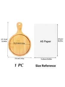 1 Piece, Bamboo Pizza Pan, Premium Pizza Board With Handle, Natural Pizza Serving Board, Wooden Cutting Board, For Homemade Pizza, Cutting Fruits And Vegetables, Bread, Cheese, And Serving Board, Baking Supplies, Kitchen Accessories. - 1PC - View 11